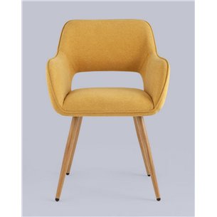 Комплект из двух стульев|Stool Group|Кромвель II желтый, широкая эргономичная спинка, удобные подлокотники, обивка плотная ткань