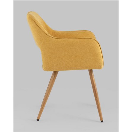 Комплект из двух стульев|Stool Group|Кромвель II желтый, широкая эргономичная спинка, удобные подлокотники, обивка плотная ткань