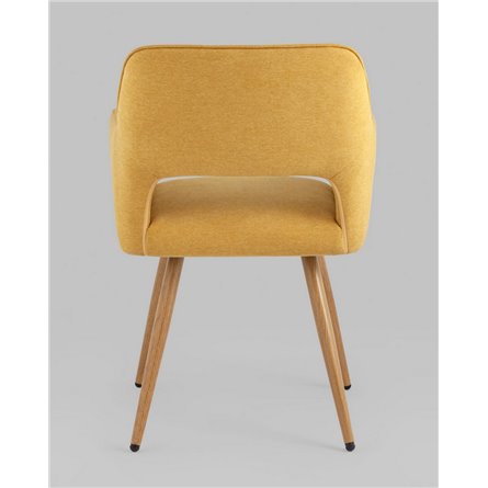 Комплект из двух стульев|Stool Group|Кромвель II желтый, широкая эргономичная спинка, удобные подлокотники, обивка плотная ткань