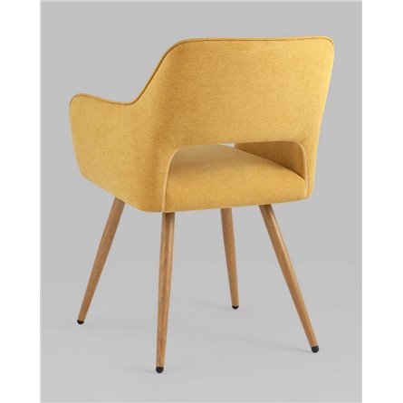 Комплект из двух стульев|Stool Group|Кромвель II желтый, широкая эргономичная спинка, удобные подлокотники, обивка плотная ткань