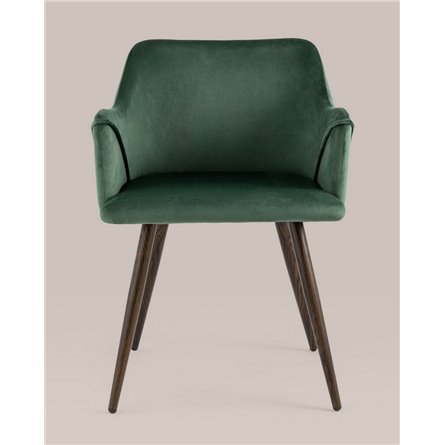 Комплект из двух стульев|Stool Group|Монарх зеленый, широкая эргономичная спинка, удобные подлокотники, обивка плотная ткань, ст