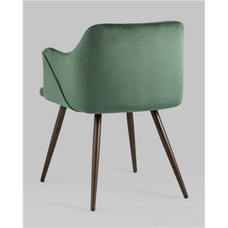 Комплект из двух стульев|Stool Group|Монарх зеленый, широкая эргономичная спинка, удобные подлокотники, обивка плотная ткань, ст