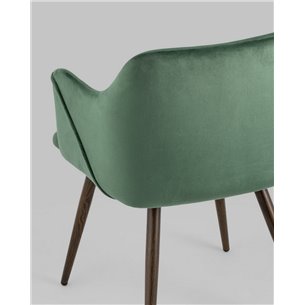 Комплект из двух стульев|Stool Group|Монарх зеленый, широкая эргономичная спинка, удобные подлокотники, обивка плотная ткань, ст