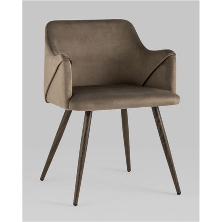 Комплект из двух стульев|Stool Group|Монарх коричневый, широкая эргономичная спинка, удобные подлокотники, обивка плотная ткань,