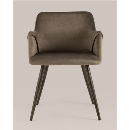 Комплект из двух стульев|Stool Group|Монарх коричневый, широкая эргономичная спинка, удобные подлокотники, обивка плотная ткань,