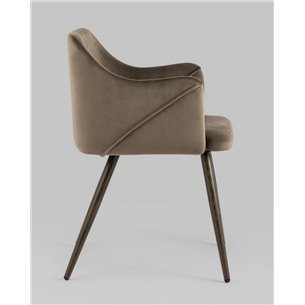 Комплект из двух стульев|Stool Group|Монарх коричневый, широкая эргономичная спинка, удобные подлокотники, обивка плотная ткань,