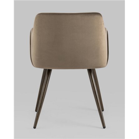 Комплект из двух стульев|Stool Group|Монарх коричневый, широкая эргономичная спинка, удобные подлокотники, обивка плотная ткань,