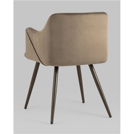 Комплект из двух стульев|Stool Group|Монарх коричневый, широкая эргономичная спинка, удобные подлокотники, обивка плотная ткань,