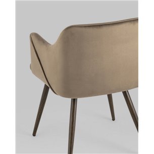 Комплект из двух стульев|Stool Group|Монарх коричневый, широкая эргономичная спинка, удобные подлокотники, обивка плотная ткань,
