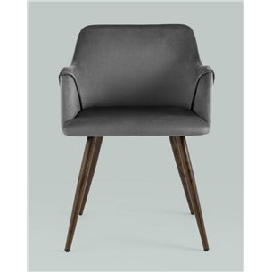 Комплект из двух стульев|Stool Group|Монарх серый, широкая эргономичная спинка, удобные подлокотники, обивка плотная ткань, стал