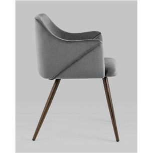 Комплект из двух стульев|Stool Group|Монарх серый, широкая эргономичная спинка, удобные подлокотники, обивка плотная ткань, стал