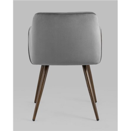 Комплект из двух стульев|Stool Group|Монарх серый, широкая эргономичная спинка, удобные подлокотники, обивка плотная ткань, стал