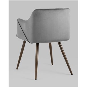 Комплект из двух стульев|Stool Group|Монарх серый, широкая эргономичная спинка, удобные подлокотники, обивка плотная ткань, стал