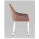 Комплект из четырех стульев|Stool Group|Диана велюр пыльно-розовый ножки белые из металла Комплект из четырех стульев|Stool Group|Диана велюр пыльно-розовый ножки белые из металла