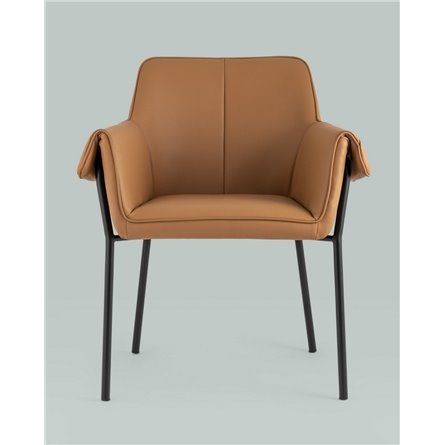 Комплект из двух стульев|Stool Group|Бесс экокожа коричневый ножки металл черные