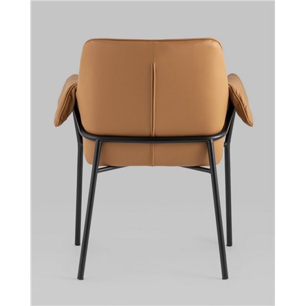 Комплект из двух стульев|Stool Group|Бесс экокожа коричневый ножки металл черные