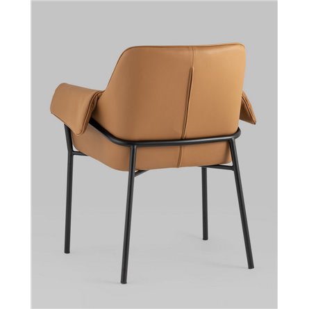 Комплект из двух стульев|Stool Group|Бесс экокожа коричневый ножки металл черные