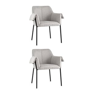 Кресло Бесс рогожка светло-серый 2 шт.