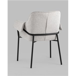 Комплект из двух стульев|Stool Group|Бесс рогожка светло-серый ножки металл черные