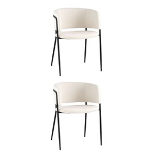 Стул Нэлли ткань букле белый 2 шт.