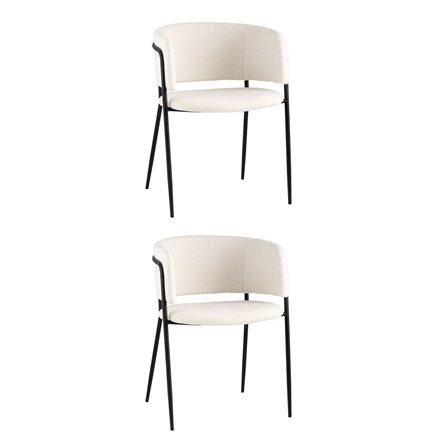 Стул Нэлли ткань букле белый 2 шт.