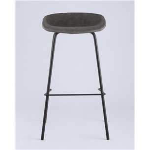 Комплект из двух стульев|Stool Group|Beetle Lite PU серый, металлический каркас, черные ножки 2 шт