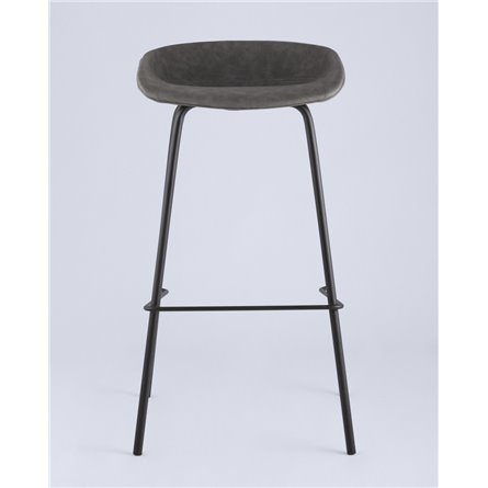 Комплект из двух стульев|Stool Group|Beetle Lite PU серый, металлический каркас, черные ножки 2 шт