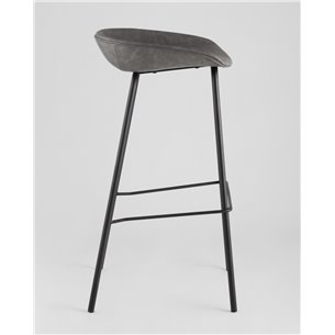 Комплект из двух стульев|Stool Group|Beetle Lite PU серый, металлический каркас, черные ножки 2 шт