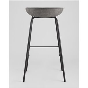 Комплект из двух стульев|Stool Group|Beetle Lite PU серый, металлический каркас, черные ножки 2 шт