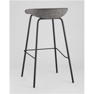Комплект из двух стульев|Stool Group|Beetle Lite PU серый, металлический каркас, черные ножки 2 шт