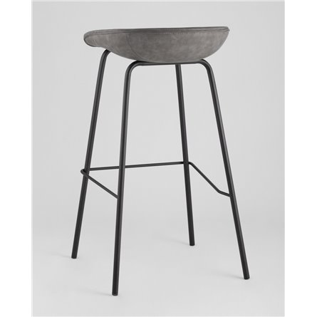 Комплект из двух стульев|Stool Group|Beetle Lite PU серый, металлический каркас, черные ножки 2 шт