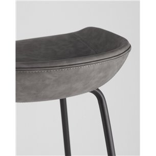 Комплект из двух стульев|Stool Group|Beetle Lite PU серый, металлический каркас, черные ножки 2 шт
