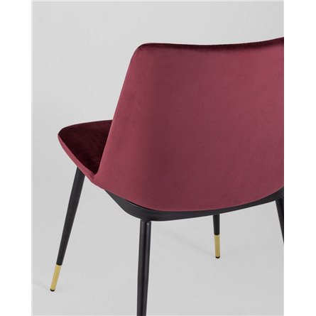 Комплект из двух стульев|Stool Group|Мелисса велюр бордовый 2 шт