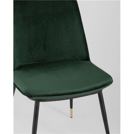 Комплект из двух стульев|Stool Group|Мелисса велюр зеленый 2 шт