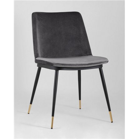 Комплект из двух стульев|Stool Group|Мелисса велюр темно-серый 2 шт