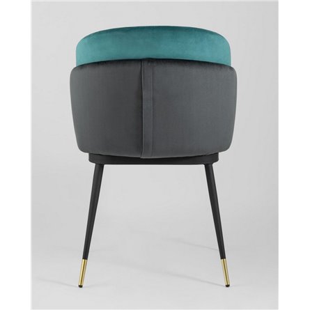 Комплект из двух стульев|Stool Group|Пенелопа велюр бирюзовый серый ножки металл 2 шт