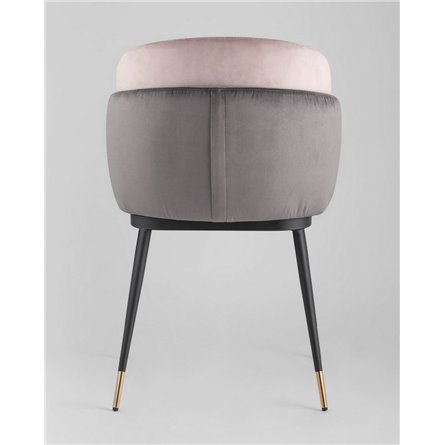 Комплект из двух стульев|Stool Group|Пенелопа велюр темно-серый ножки металл 2 шт