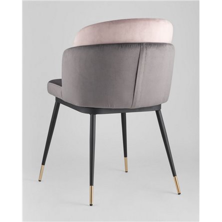 Комплект из двух стульев|Stool Group|Пенелопа велюр темно-серый ножки металл 2 шт