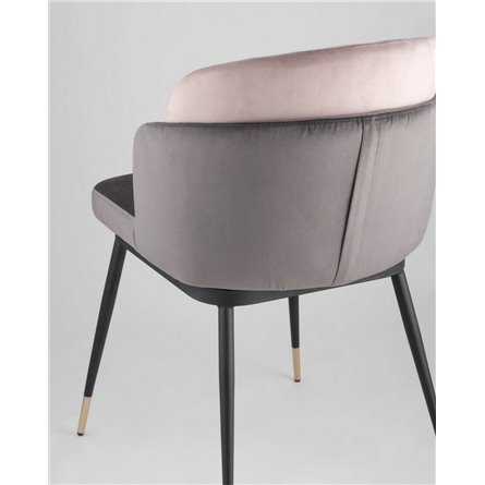Комплект из двух стульев|Stool Group|Пенелопа велюр темно-серый ножки металл 2 шт