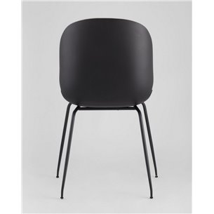 Комплект из двух стульев|Stool Group|Beetle PU бежевый, металлический каркас, черные ножки 2 шт