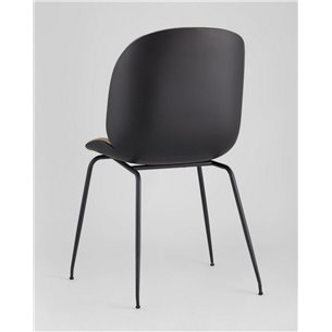 Комплект из двух стульев|Stool Group|Beetle PU бежевый, металлический каркас, черные ножки 2 шт