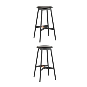 Стул барный Knobb черный 2 шт