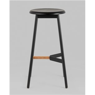 Комплект из двух стульев|Stool Group|Knobb черный каркас из металла и массива дерева 2 шт