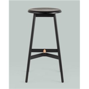 Комплект из двух стульев|Stool Group|Knobb черный каркас из металла и массива дерева 2 шт