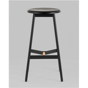 Комплект из двух стульев|Stool Group|Knobb черный каркас из металла и массива дерева 2 шт