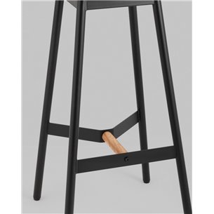 Комплект из двух стульев|Stool Group|Knobb черный каркас из металла и массива дерева 2 шт