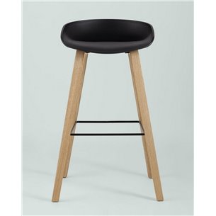 Комплект из двух стульев|Stool Group|LIBRA черный, черный пластик в стиле лофт для создания элегантной обстановки в общественных