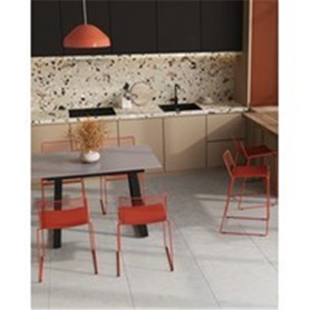 Стул|Stool Group|Danny серый металл подушкой из экокожи