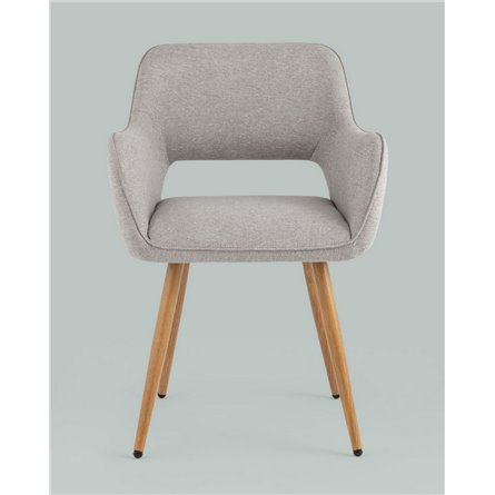 Комплект из двух стульев|Stool Group|Кромвель II серый, широкая эргономичная спинка, удобные подлокотники, обивка плотная ткань,