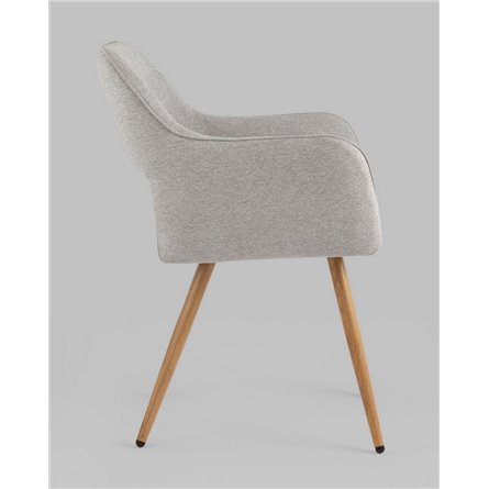 Комплект из двух стульев|Stool Group|Кромвель II серый, широкая эргономичная спинка, удобные подлокотники, обивка плотная ткань,